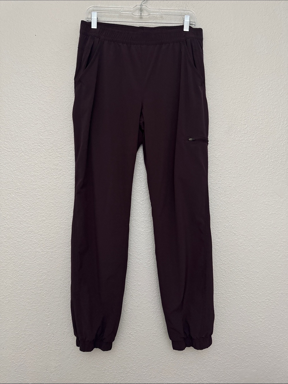 Eddie Bauer Fleece Lined Jogger Pants Size 8 Dark Purple Outdoor